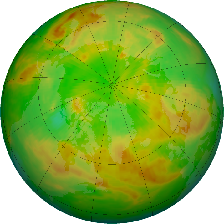 Arctic ozone map for 17 June 1982